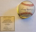Reggie Jackson autographed Rawlings Baseball COA (The Score Board) Lmtd To 563
