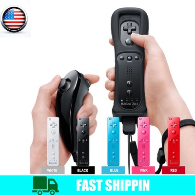 Motion Plus Wii Remote Controller & Nunchuck Set For Nintendo Wii Wii U Console