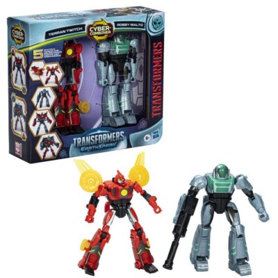 Transformers EarthSpark Cyber-Combiner Terran Twitch and Robby Malto Hasbro New
