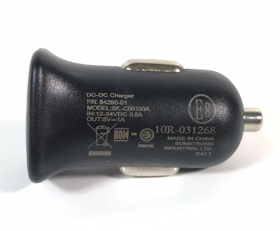 Cargador de coche rápido USB Plantronics 84390-01 12-24VDC 0,8A SIL-C05100A, negro Foto 2 de 4