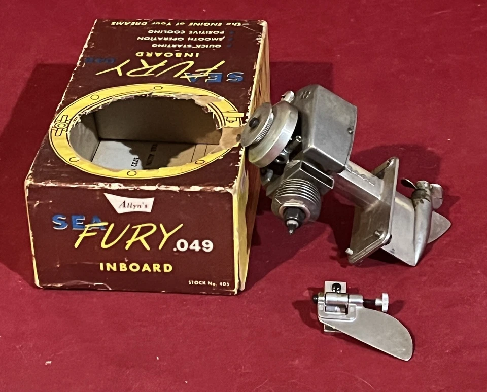 MOTOR DE BARCO R/C INTRABORDA ALLYN'S #405 SEA FURY .049 DE COLECCIÓN + INSTRUCCIONES sin CAJA Foto 3 de 4