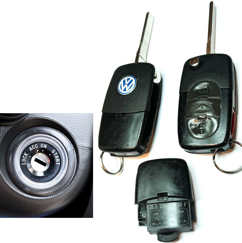 VW New Beetle 2000 KEYLESS REMOTE CAR TRANSMITTER FOB FLIP KEY NBG