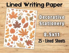 Decorative Stationery - 25- Lined Writing Papers  0028