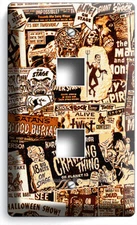 VINTAGE CLASSIC HORROR MOVIES POSTER LIGHT SWITCH OUTLET WALL PLATES TV ROOM ART