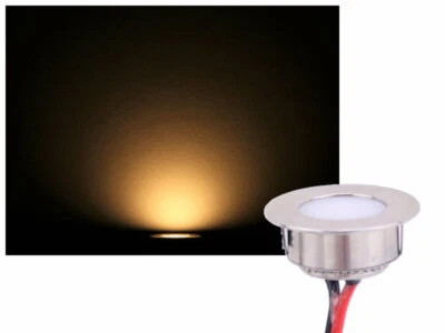 Mini Edelstahl LED Spot Strahler Bodeneinbaustrahler IP67 12V warmweiss dimmbar - Bild 1 von 4