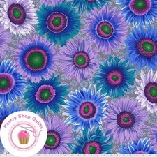 KAFFE FASSETT Free Spirit VAN GOGH PWPJ111 Blue Quilt Fabric