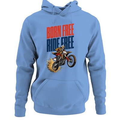 Born - Ride Free Patriotic Biker Hoodie