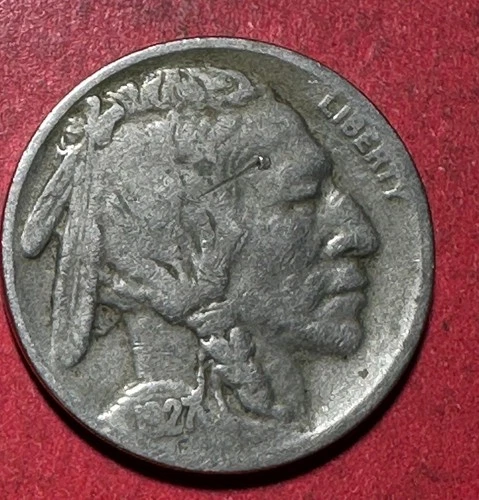 1927S US Buffalo Nickel! "San Francisco" Mint! FINE! Old US Coin!