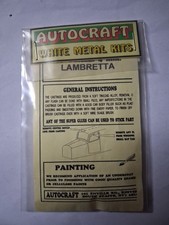 AUTOCRAFT  N Gauge White Metal LAMBRETTA SCOOTER Model Railway Accessories 