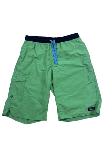 Green Patagonia Swim Trunks Board Shorts Boys Youth Size XL 14