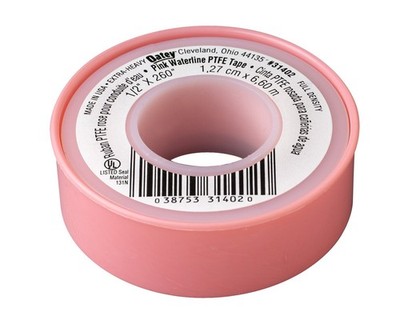 Thread Seal Tape 31402D PTFE Backing Pink 260 in x 1/2 in x 0.003 in -450 to