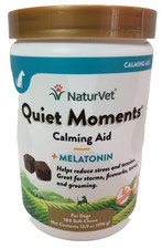 NaturVet Quiet Moments Calming Dog Supplement, 180 Count Jar