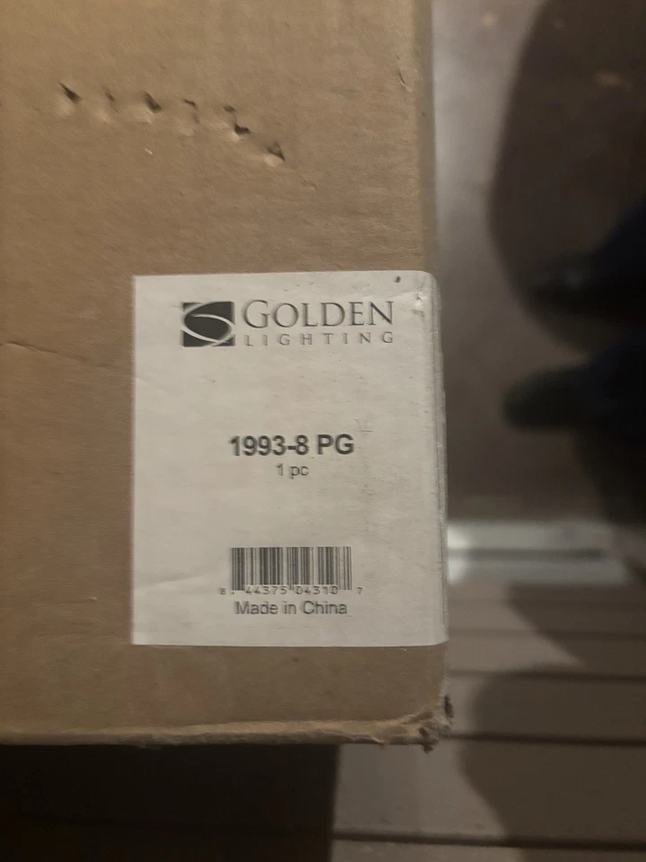 Candelabro Golden Lighting Joia 8 luzes, ouro peruano - 1993-8PG NOVO - Imagem 2 de 4