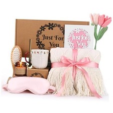 Birthday Gifts for Women,Get Well Soon Self Care Gift Baskets,Unique White