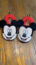 Disney Mickey Mouse Plush Slippers Red