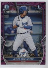 2023 Bowman Chrome Prospects Fuchsia Lunar Crater Refractor Yeiner Fernandez 6q5