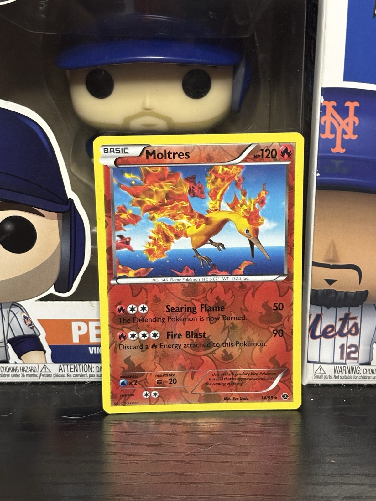 Pokemon TCG Next Destinies - Moltres #14/99 - Rare Reverse Holo Card