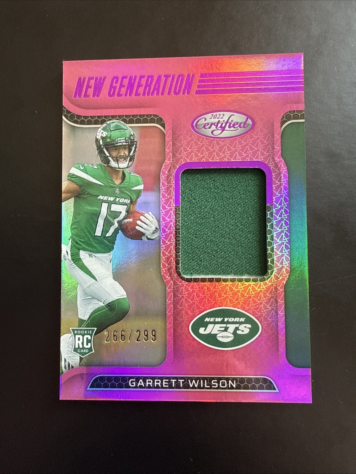 Garrett Wilson Panini Certified New Generation Jerseys #NGJGW Mirror Pink