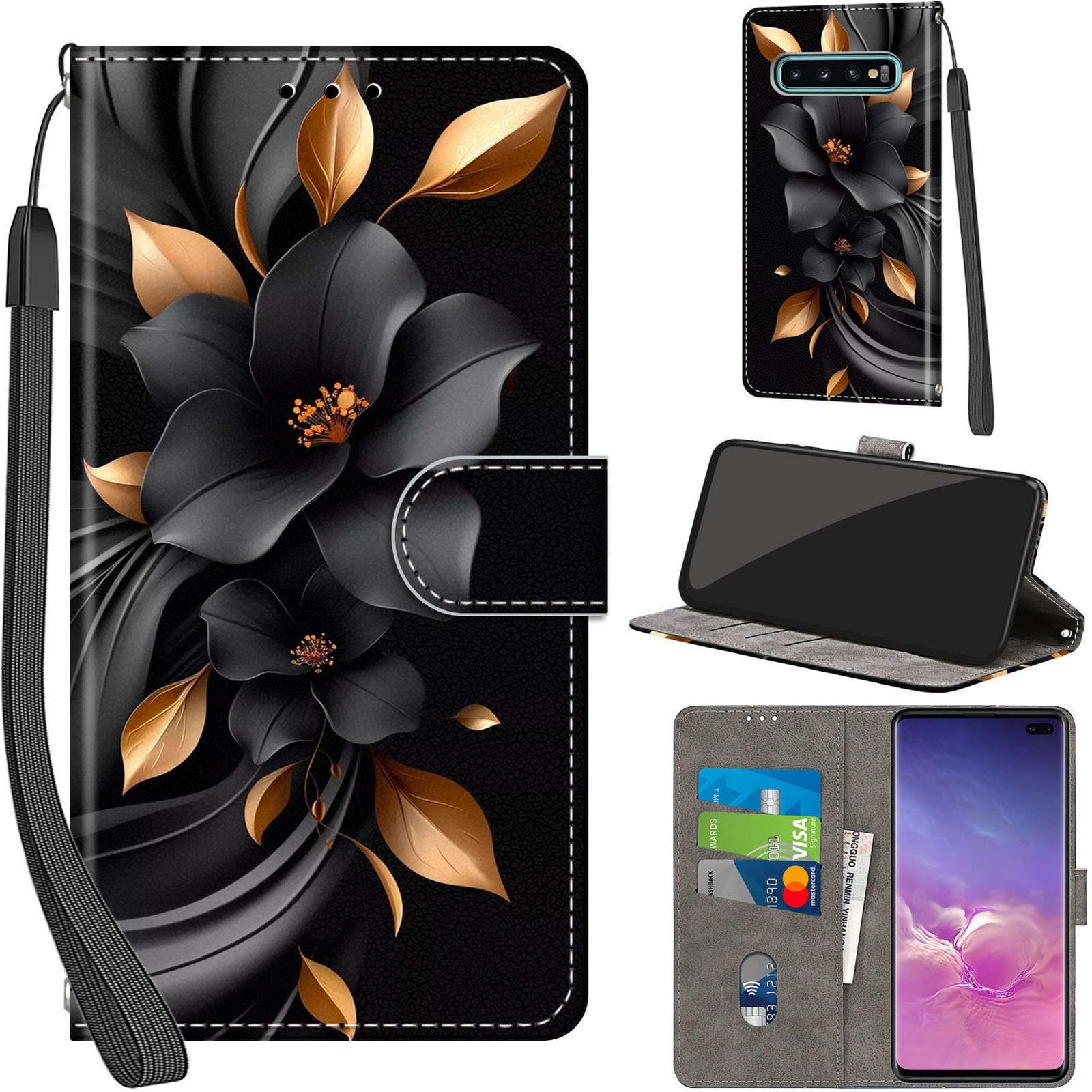Coque Samsung S10 Plus etui cuir clapet pour eviter rayures et ecran casse