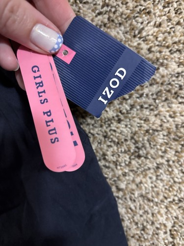 izod Approved School Wear. Blue Shorts. Girl's Plus 16.5. - Picture 2 of 16