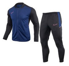 Nike Men Dri-Fit Academy 25 Suit Set Running Blue Jacket Pant Jersey HJ3774-493