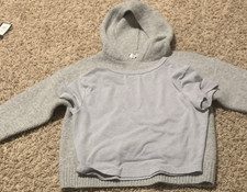 Primark Gray Knit Pullover Hoodie M 100 Cotton Unisex Adults