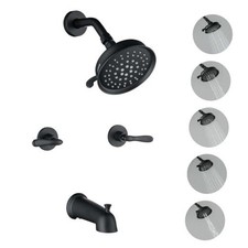 2 Handle Shower Faucet Set with Tub Spout Bathtub Showerhead and bathtub spout