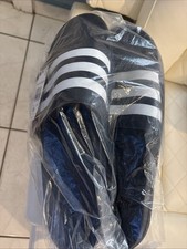Brand New Mens Adidas Adilette Comfort Soft Slides Blue White GZ5892 Sz. 18