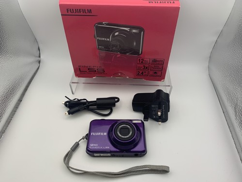 Fujifilm Digital Camera FinePix L55 12.0MP Purple Tested With Box And Charger