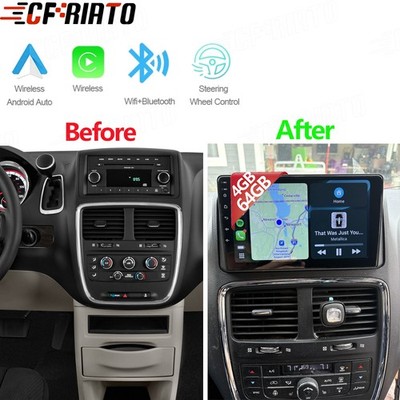 4+64GB For 2011-2020 Dodge Grand Caravan Car Stereo Radio Android 15 GPS Carplay