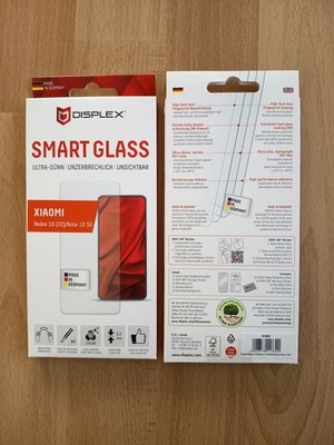 DISPLEX Smart Glass Xiaomi Redmi Note 10 5G Schutzglas Display  2 Stück 