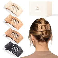 Large Flat Hair Claw Clips for Women Fine Thin Medium Thick Hair, Duckbill Stron