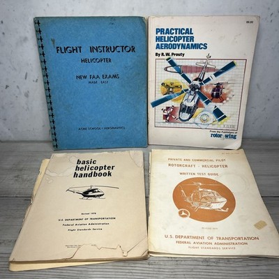 Lot Of 4 Vintage Helicopter Flight Instructor Manuals U.S. D.O.T.