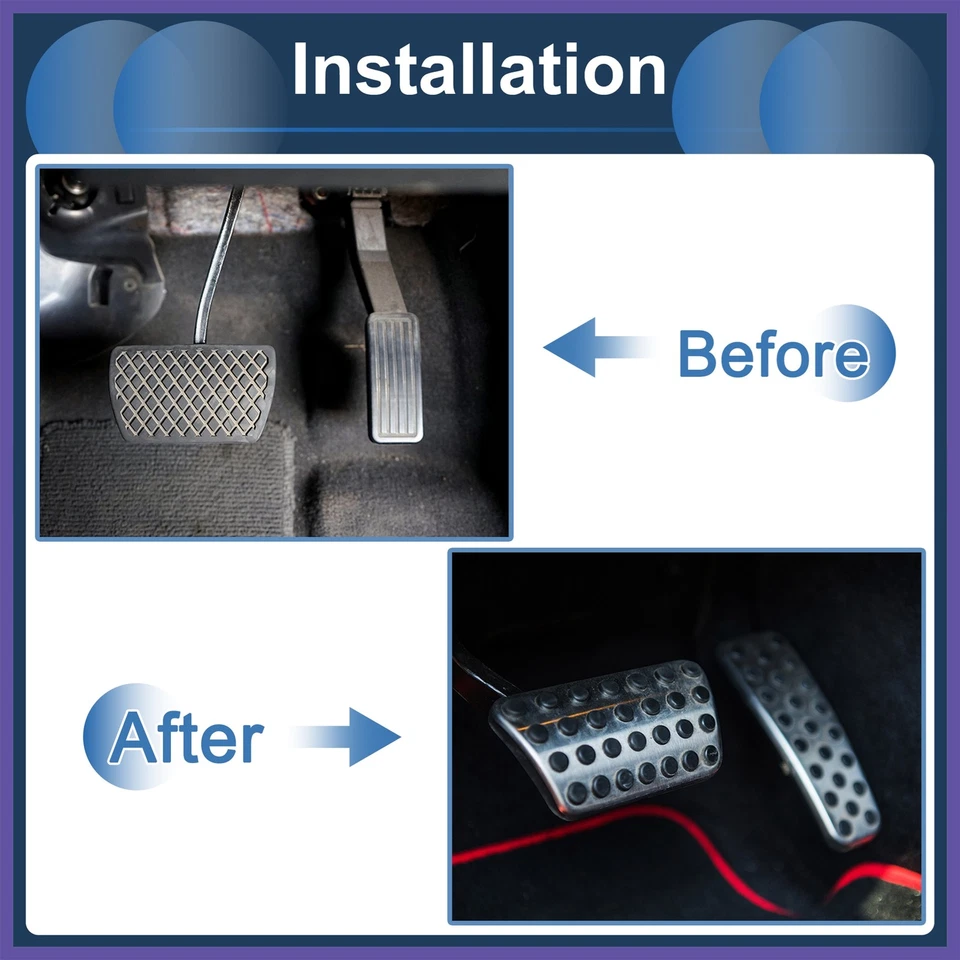 Cubiertas de pedal de acelerador de pie automático 3 piezas para Honda Accord 16-22 tono plateado Foto 4 de 4