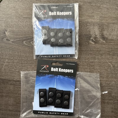 NEW Lot Of 2, 4 Pcs  Rothco Duty Belt Keepers Black Item# 20584 Sealed Unused