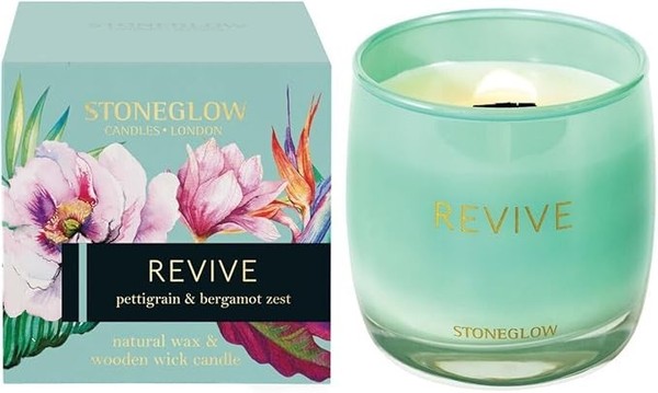 Stoneglow Infusion Revive Duftkerze Im Glas, Petitgrain & Bergamotte, 210 G-image
