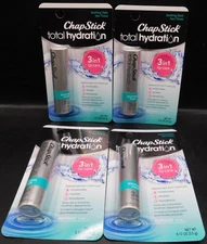 Lot Of 4 Chapstick Total Hydration 3 In 1 Lip Care 0.12oz Ea New & Sealed