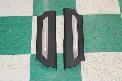 17-20 F-Pace Black Alloy Front Door Sill Trim Panel Scuff Plate Pair 2x OEM WTY