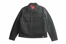 Dickies Womens premium nylon lined Eisenhower Front Zip Jacket Black Large new