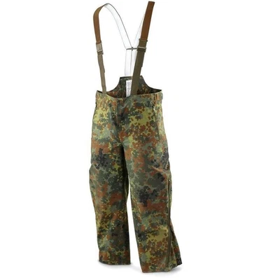 Authentique Pantalon Militaire Allemand GoreTex Imperméable Camouflage Flecktarn - Photo 1/4