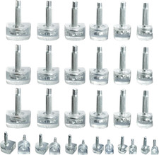 30 Pairs High Heel Replacement Transparent Tips U Shaped Heel Repair Caps, 6 ...