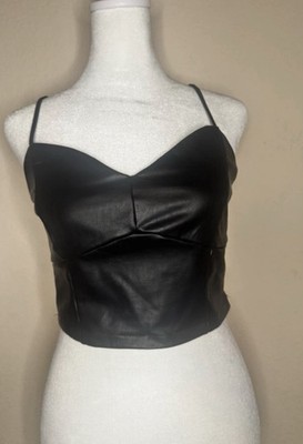 Forever 21 Women s Black Faux Leather Bustier Corset Demi