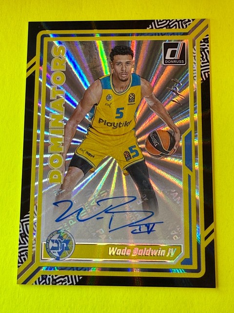DA108437 23-24 Turkish Airlines Dominators Black Laser AUTO Wade Baldwin IV 1/1