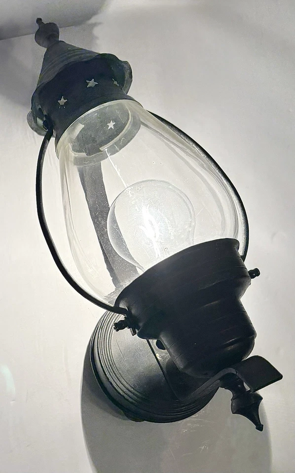 Aplique de luz antiguo de latón y cobre Mission Arts original de principios de 1900 de los años 20 Foto 3 de 4