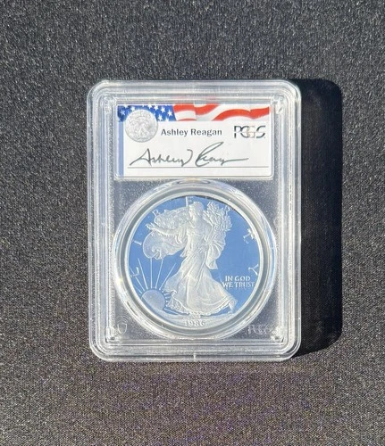 1986-S American Silver Eagle Ashley Reagan Signed PR69 DCAM PCGS