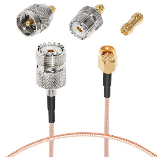 SMA Male to UHF Female RG316 RF Coaxial Cable SO239 PL259 Extension Cable for...