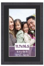 11.7x16.5 Frame Mahogany With Black Picture Mat For 11.7x16.5 Photo - Mahogany 1