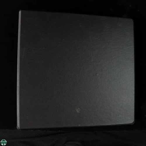 Large Black D Ring Binder - with 12 Coin Pages & 5 Currency Pages - USED