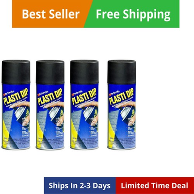 #ad Plasti Dip 11203 Black Rubber Spray Wheel Kit $100.69