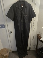 Dickies Black Size XX-Large Tall Short-Sleeve Coveralls Cotton Polyester - NWOT